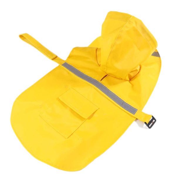 Dog Raincoats with Reflective Strip Hoodie,Rain Poncho Jacket for Dogs-XL