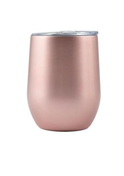 Stainless Steel Mug - Wine Tumbler (Rose Gold)