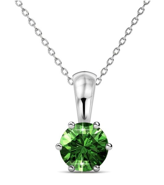 Crystalize 925 Silver August Birthstone Necklace with Swarovski Crystal