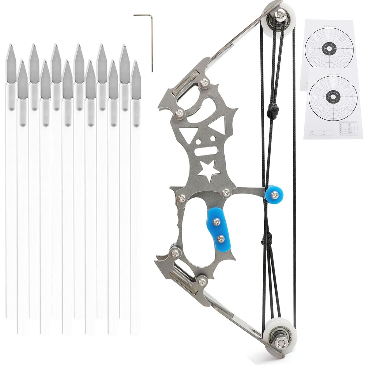 Practice Archery Bow Set Left Right Hand Compound Hunting Bow Metal Handle