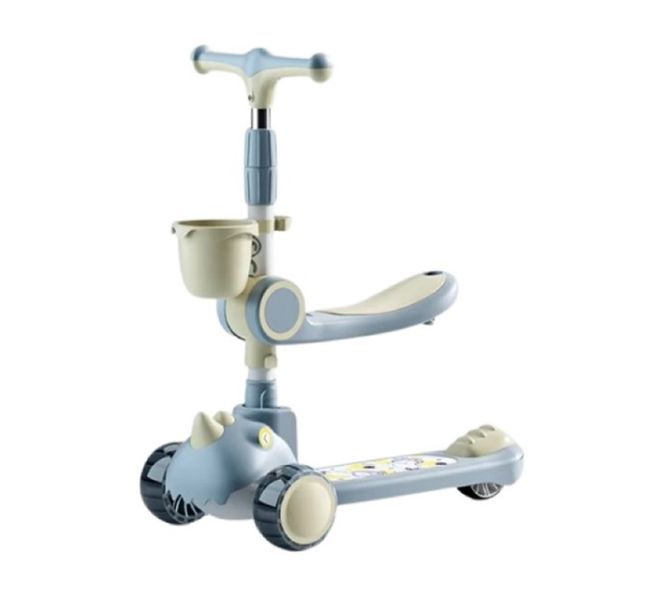 Scooter with Seats and Basket - Blue