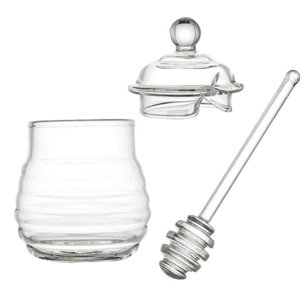 Kitchen Home Decor Gift Honey Jar With Mixing Stick