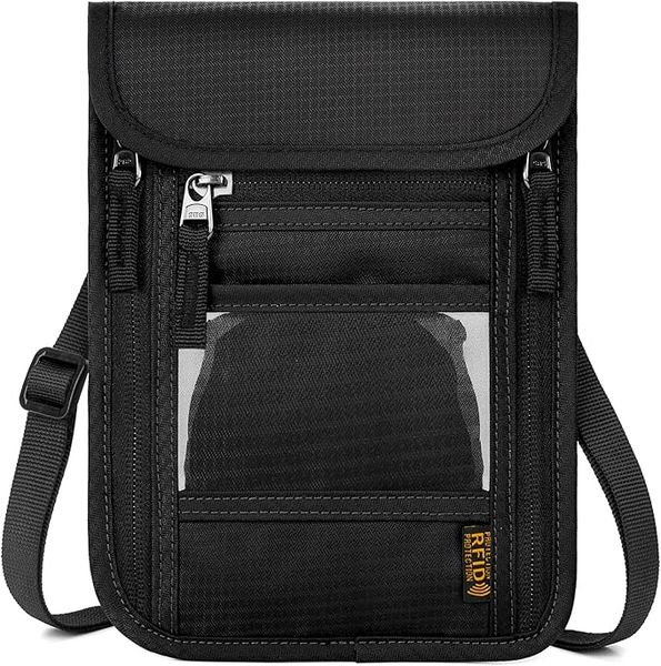 RFID Protection Passport Travel Bag with Multiple Pockets
