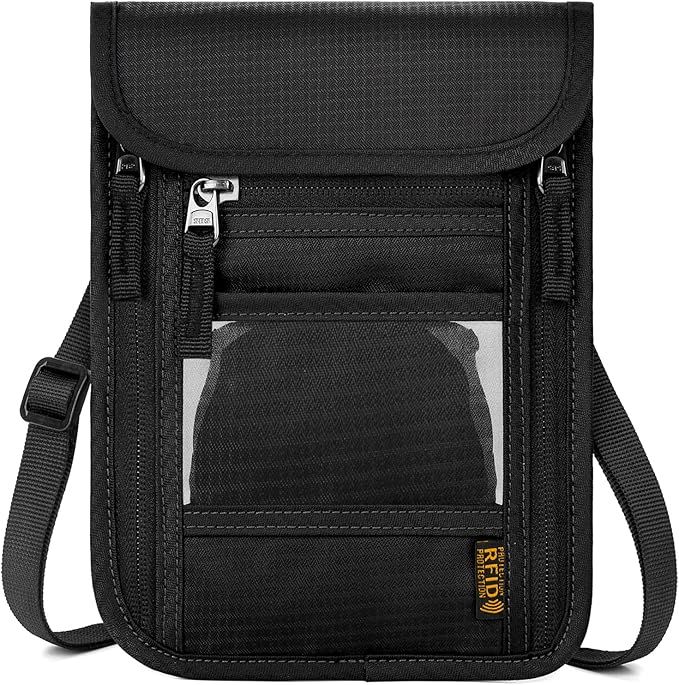 RFID Protection Passport Travel Bag with Multiple Pockets