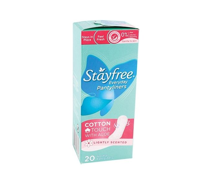 Stayfree - Everyday pantyliners With Aloe - Lightly Scented (20 Liners)