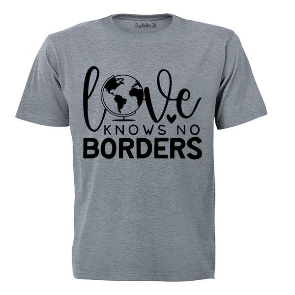 Love Knows No Borders - Mens - T-Shirt - White