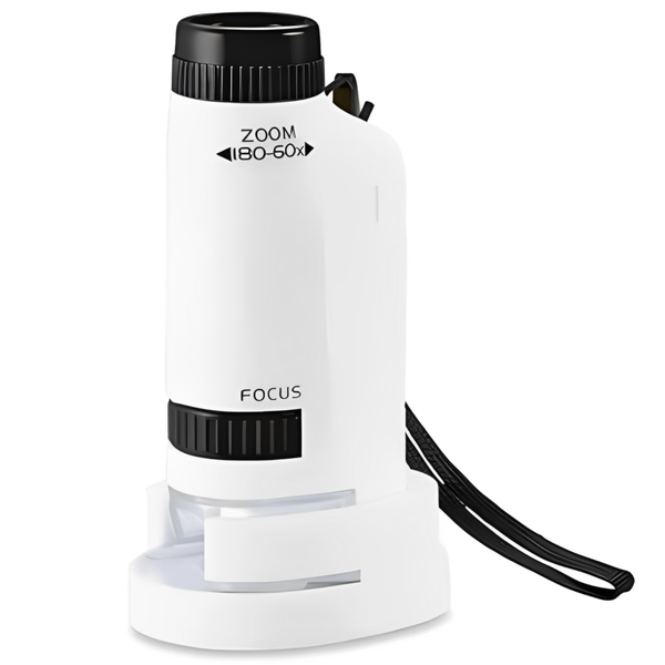 Handheld Microscope 60x-180x for Kids Pocket Microscope for Scientific