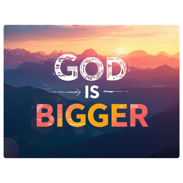 Colourful Sunset God Is Bigger Printed Mouse Pad