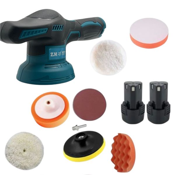 Rechargeable 12V Car Polisher/Waxer Kit - 5'' includes Polishing Pads
