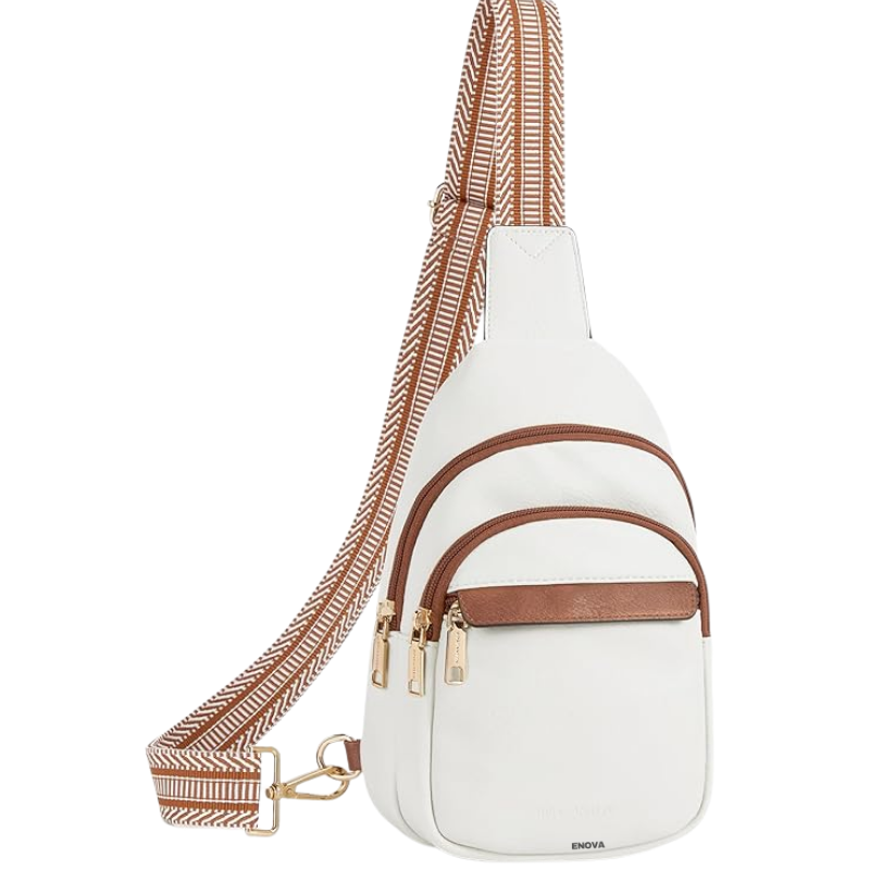 Enova Small Sling Bag for Women Leather Crossbody Bags Fanny Pack Chest Bag