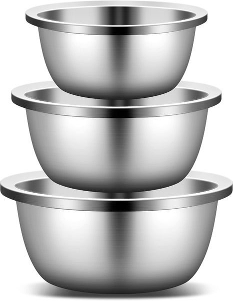 Jafar Mixing Bowls - Set of 3 Stainless Steel