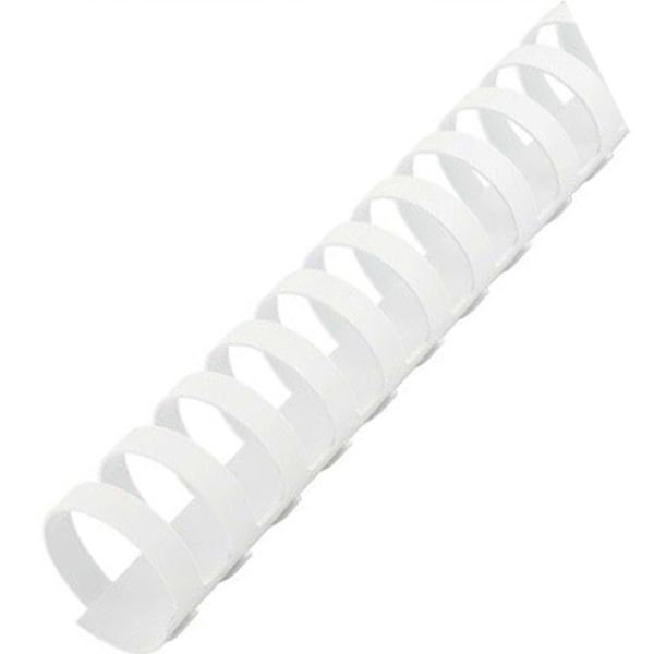 GBC: 6mm 21 Loop PVC Binding Combs - White (100 Pack)