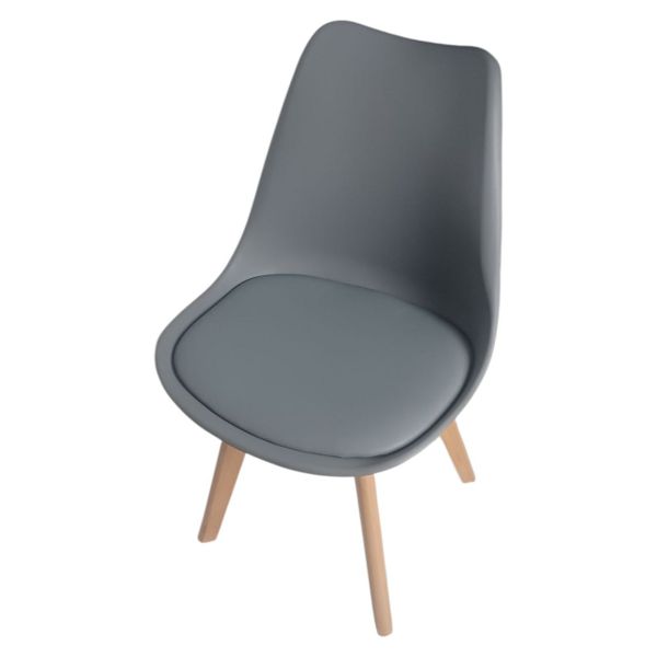 Scandinavian Style Plastic Chair - Grey - S-A305