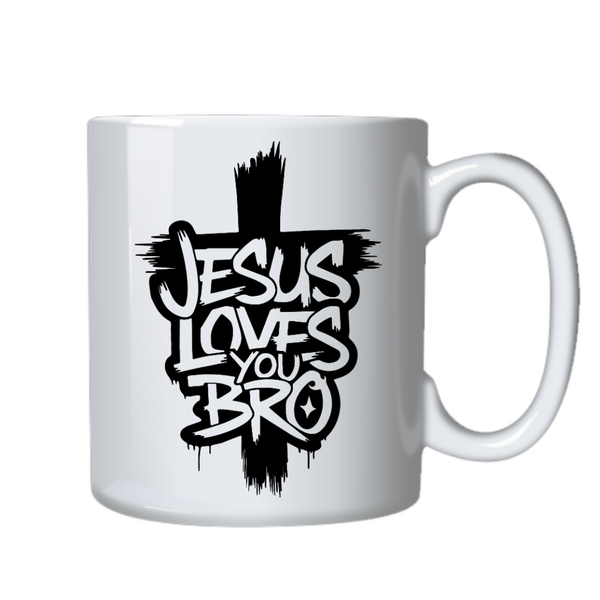 Jesus Loves You Bro Christian Theme Birthday Christmas Gift Cup Mug 402