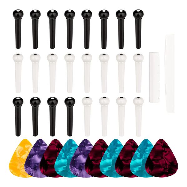 24 PCS Acoustic Guitar Bridge Pins Guitar Replacement Parts