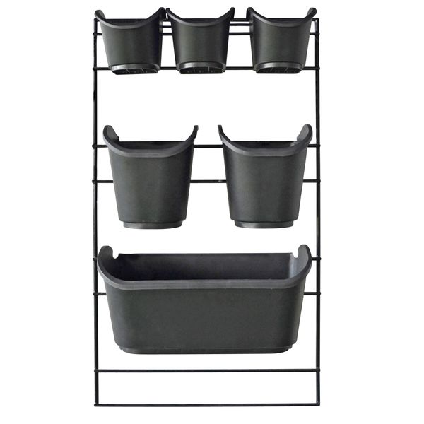 Vertical Pot Frame With Plastic Pots