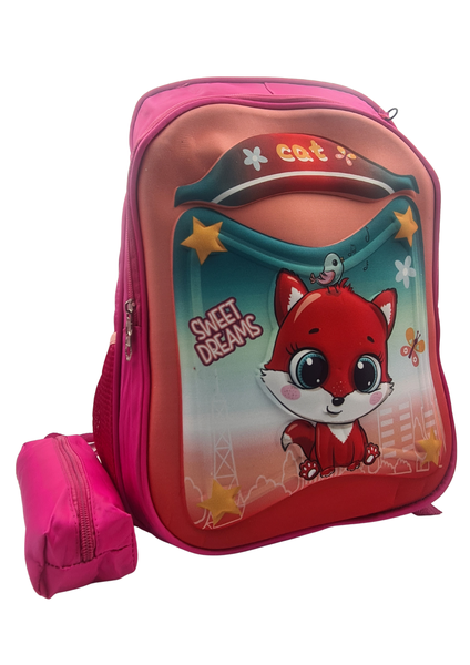 Pink Cat 3D School Bag Back Pack for Preschool &amp; Foundation Phase