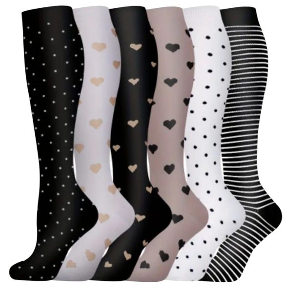 Stylish Compression Socks for Men &amp; Women - 6 Pairs