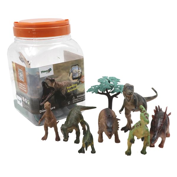 Planet Greenbean Dinosaur Playset Bucket: 30 Pieces