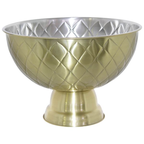 BCH Gold, Silver Steel Punch Bowl/ICE Bucket 40CM