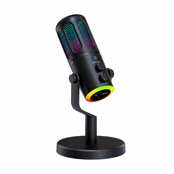 RGB USB Condenser Gaming Microphone with Stand &amp; Volume Control (Q-MIC330)