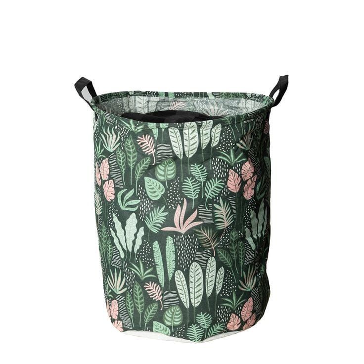 Collapsible washing basket , tropical leaves , 80 L | Buy Online in ...