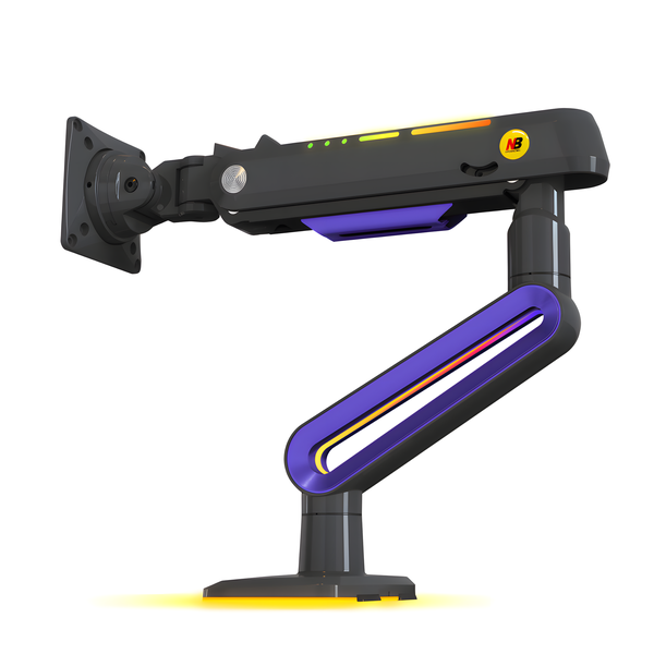 Monitor Mount Clamp RGB Colorful Lighting Gaming Stand Arm 360 Rotation