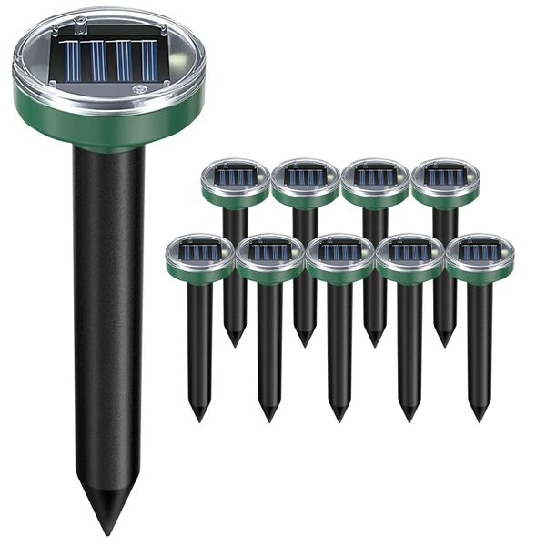 Mole Repellent Solar Powered 10 Pack Snake Repellent Ultrasonic,