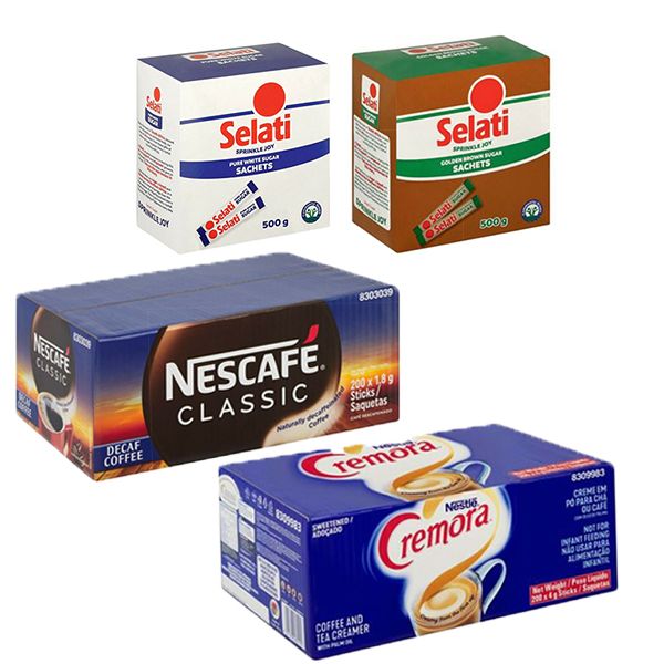 Nescafe Classic, Cremora and Selati Sugar Combo (4 Pack)