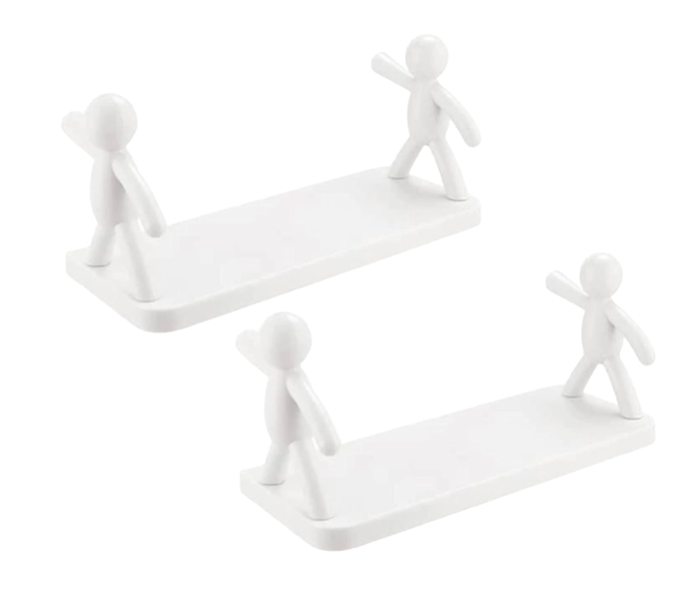Punch Free Hang Man Kitchen And Bathroom Racks - Pack Of 2