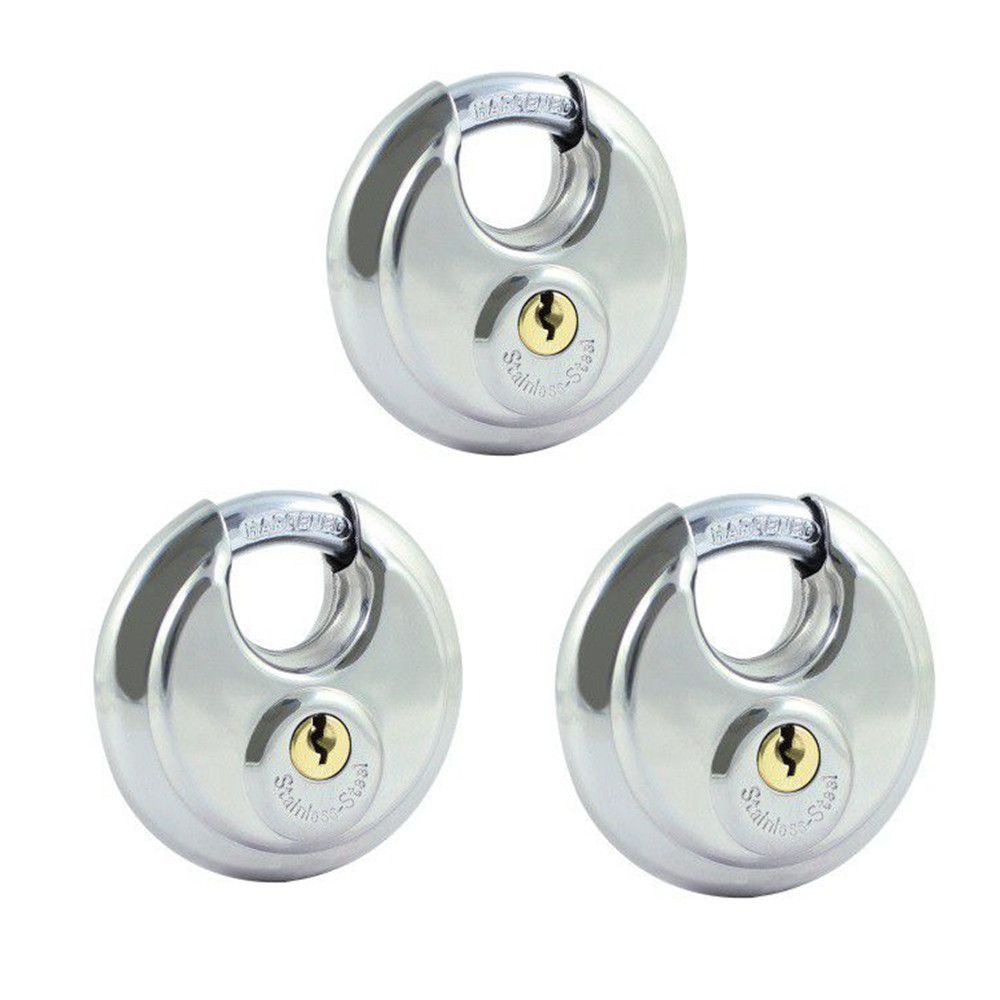 Heavy Duty Disc Padlock 80mm 3 Pack Shop Today. Get it Tomorrow