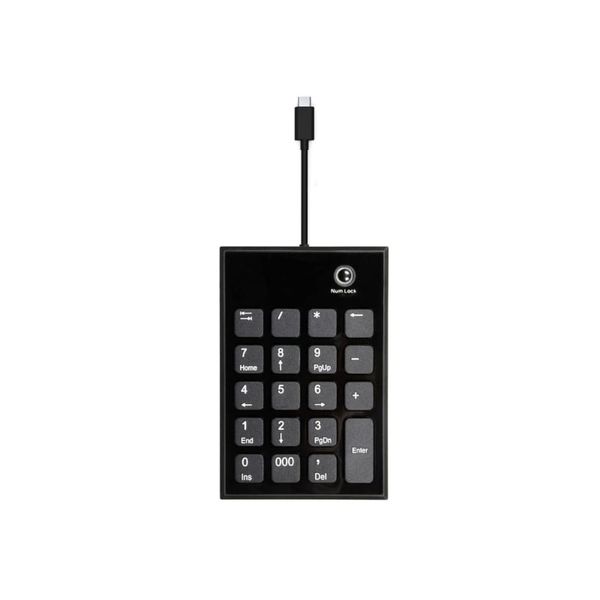 Port Connect Wired USB &amp; Type-C Numpad Keypad - Black