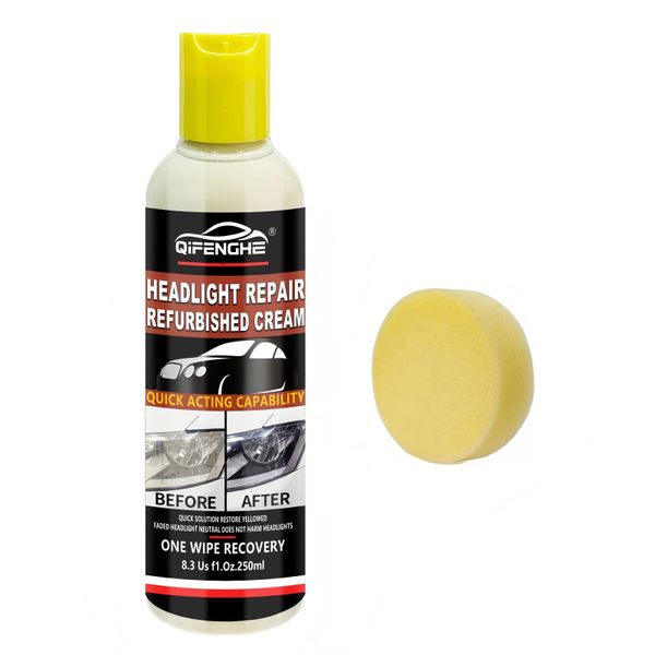 Fast Headlight Anti-Yellowing Spray and Polish Kit