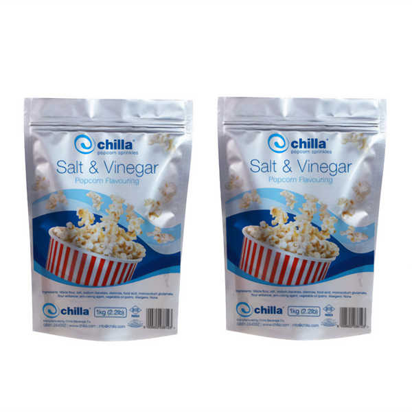 Chilla - Pack of 2 - Salt &amp; Vinegar Popcorn Salt 1kg