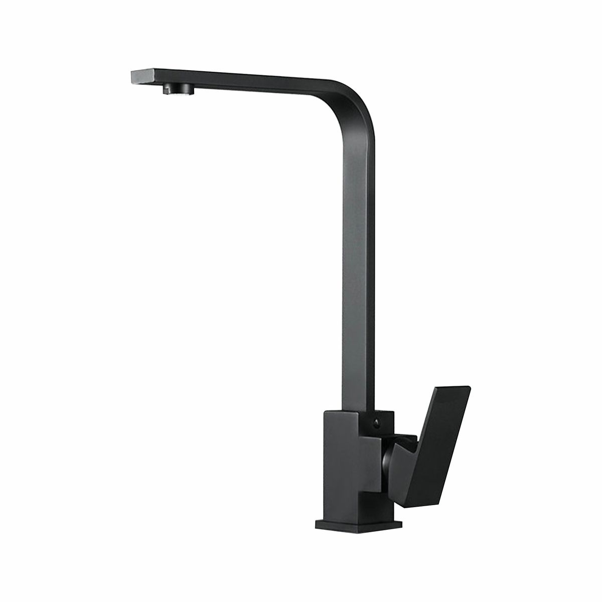 Black Square Kitchen Sink Mixer Tap Faucet