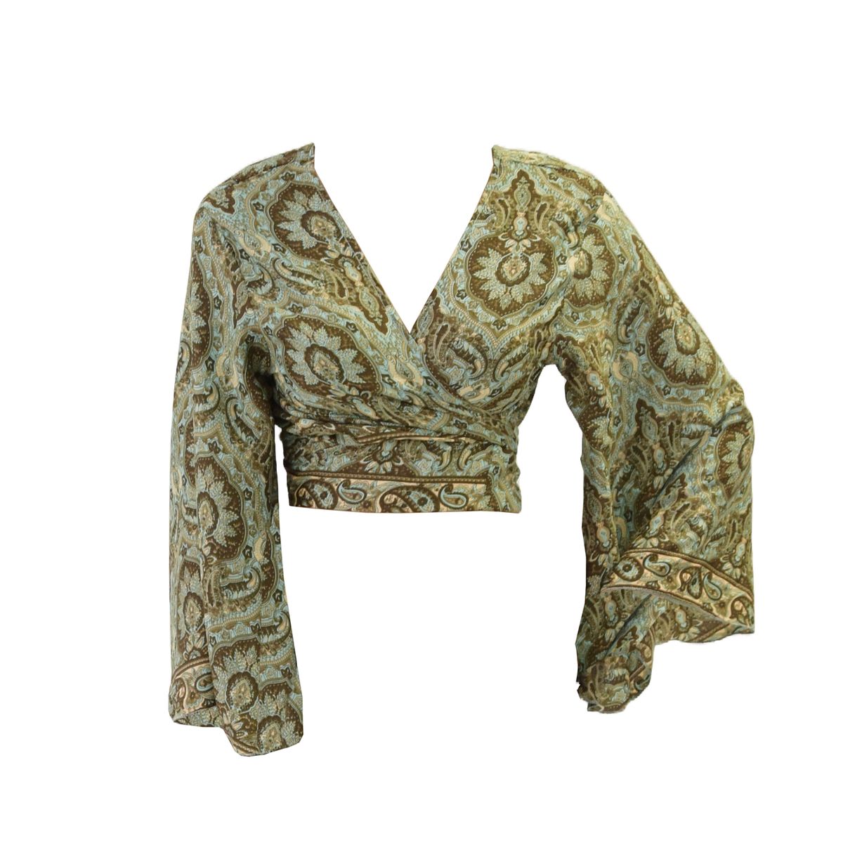 Syellowafter Women's Flare Sleeve Blouse - Rayon Spandex Pleated Tunic Top For Fall