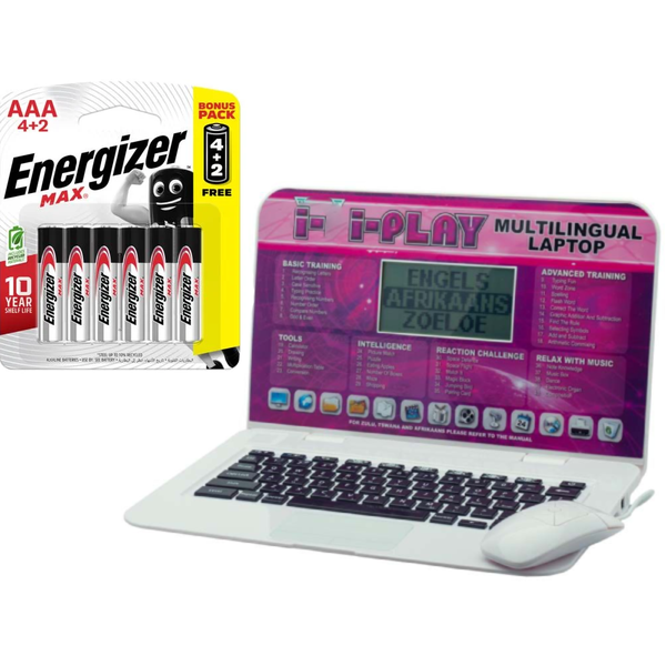 Educational I-Play Kids Multilingual Laptop With AAA Energizer Batteries