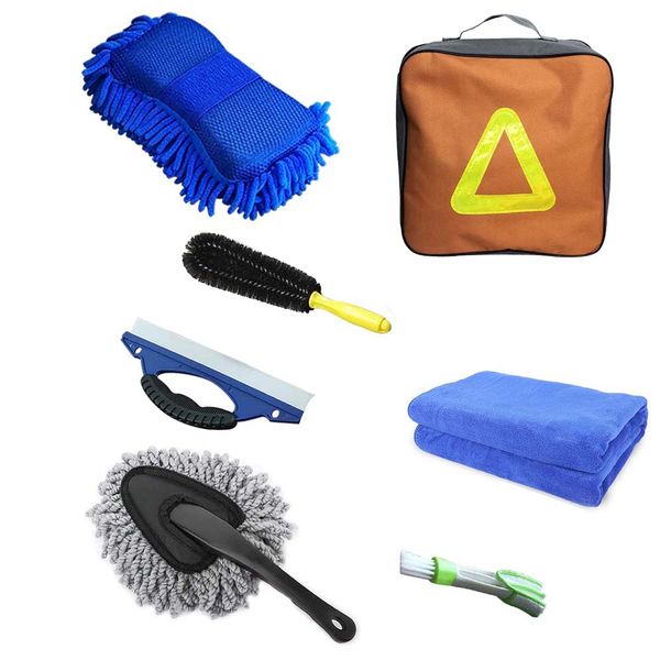 Portable Car Cleaning Tools Kit - 7 Piece