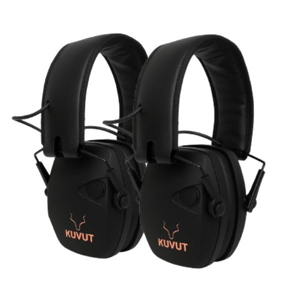 KuVut Electronic Shooting Earmuffs - Black - 2 pack