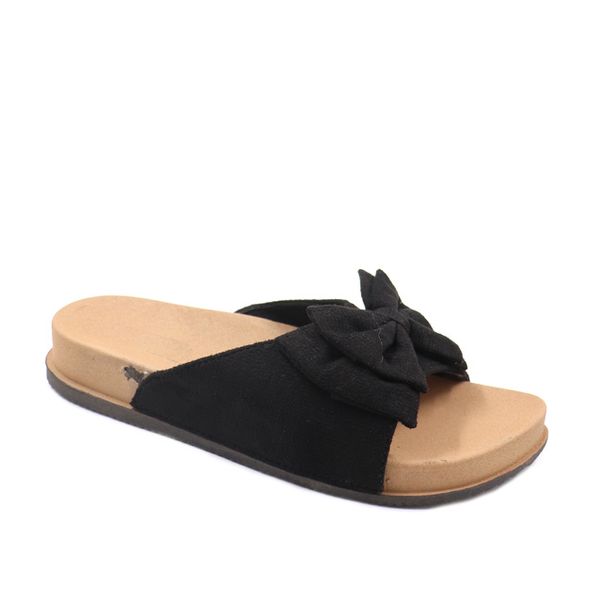 Ladies Bow Knot Trim Summer Slide