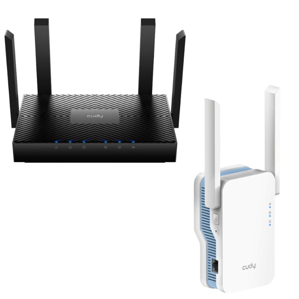 Cudy - AX3000 Gigabit Wi-Fi 6 Mesh Router with 1200Mbps Wi-Fi Extender ...