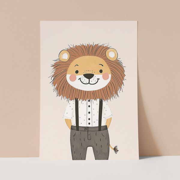 Mr Lion Wall Print