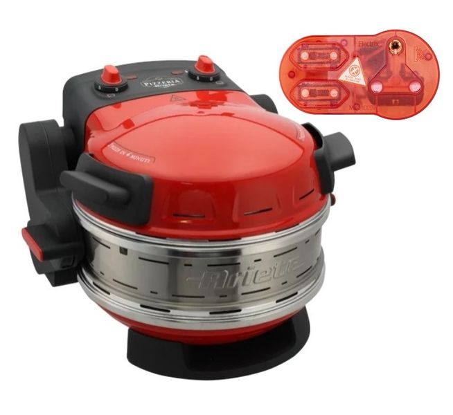 Ariete Electric Double Pizza Maker Dual Oven + Electrix Surge Adaptor