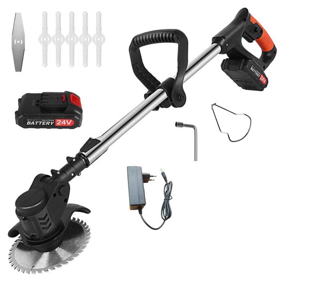24V Electric Grass Cutter Lithium Battery Lawn Mower With 3 Kinds of Blades
