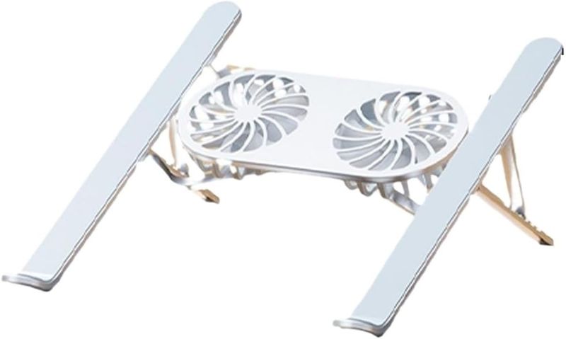 Laptop Stand with Cooling Fans, Aluminum Foldable Portable Holder for Desk