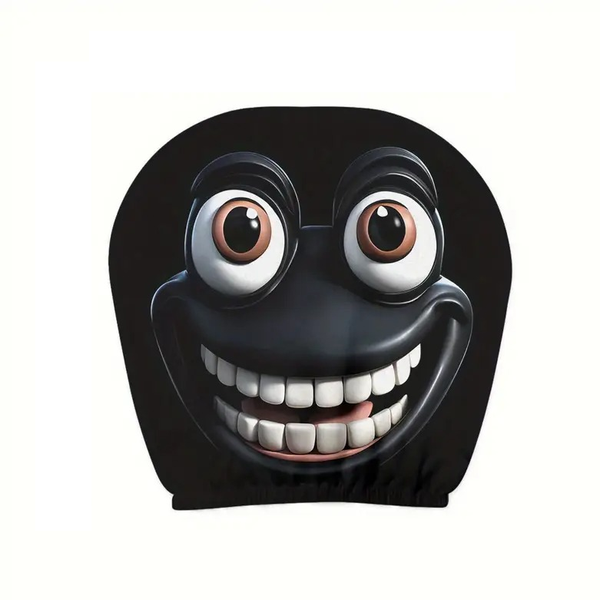 Fun Cartoon Face Car Headrest Covers