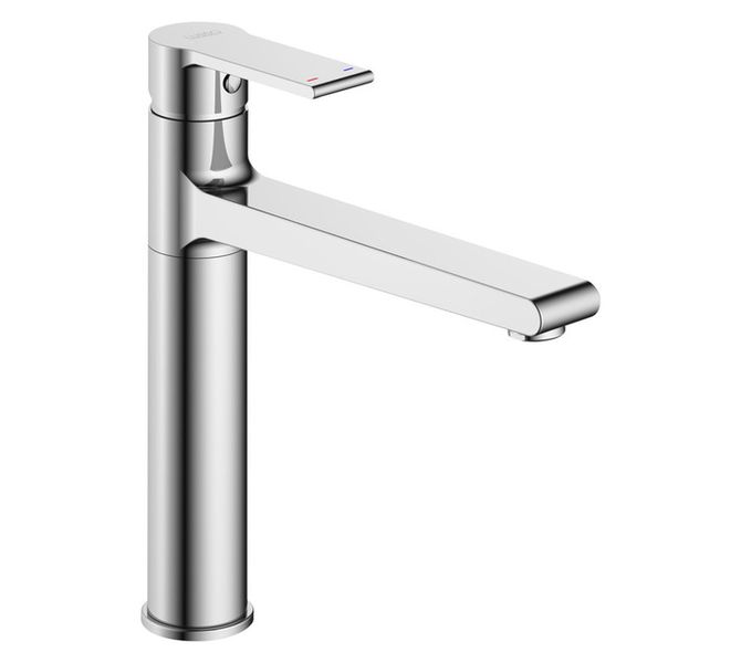 Liro Deck Mounted Sink Mixer Tap Silver 44 x 240 x 270 mm