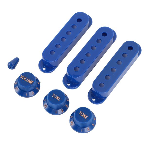 3Pieces ABS SSS Pickup Cover With Knobs Compatible With Guitar