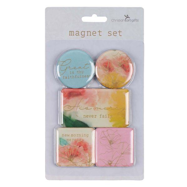 Magnet Set - Watercolor &amp; Florals - Set Of 5