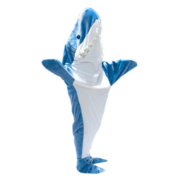 Shark Wearable Blanket Hoodie - Cozy Onesie Throw for All Ages